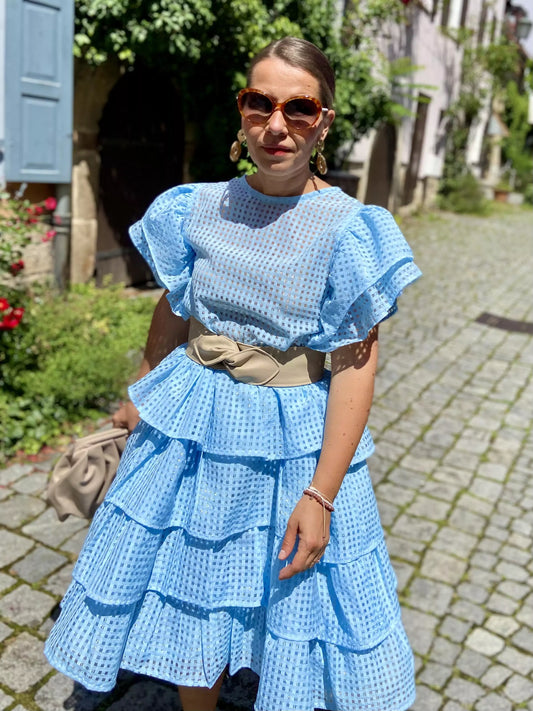 Yowza, a dress and a jumpsuit! Meet Kata and her two versions of #Belle